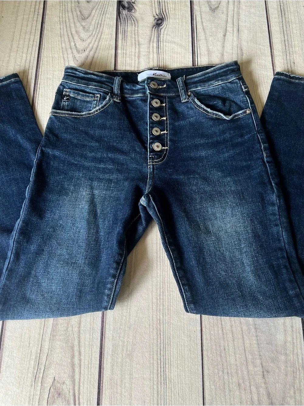 KanCan Button Fly Dark Wash Skinny Jeans